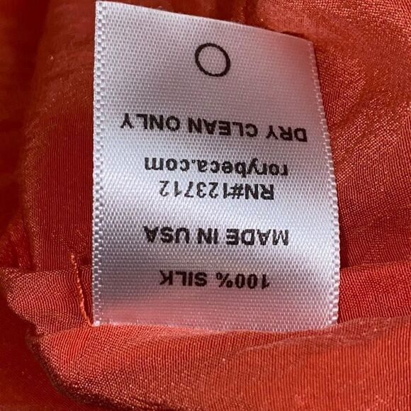 Rory Beca  Mini Silk Dress Neon Pink Orange Small - Picture 7 of 8